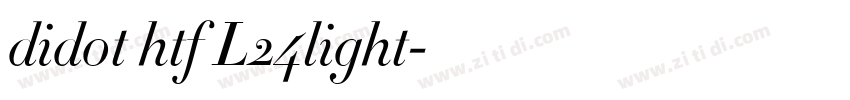 didot htf L24light字体转换